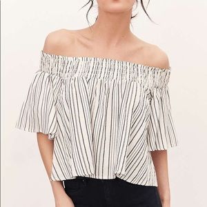 Kimchi Blue Urban Outfitters Smocked OTS Top